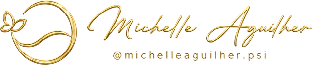 Assinatura de Michélle Aguilher · @michelleaguilher.psi